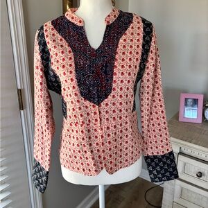 Antik Batik Patye Quilted Multicolor Patchwork Lightweight Jacket size M40